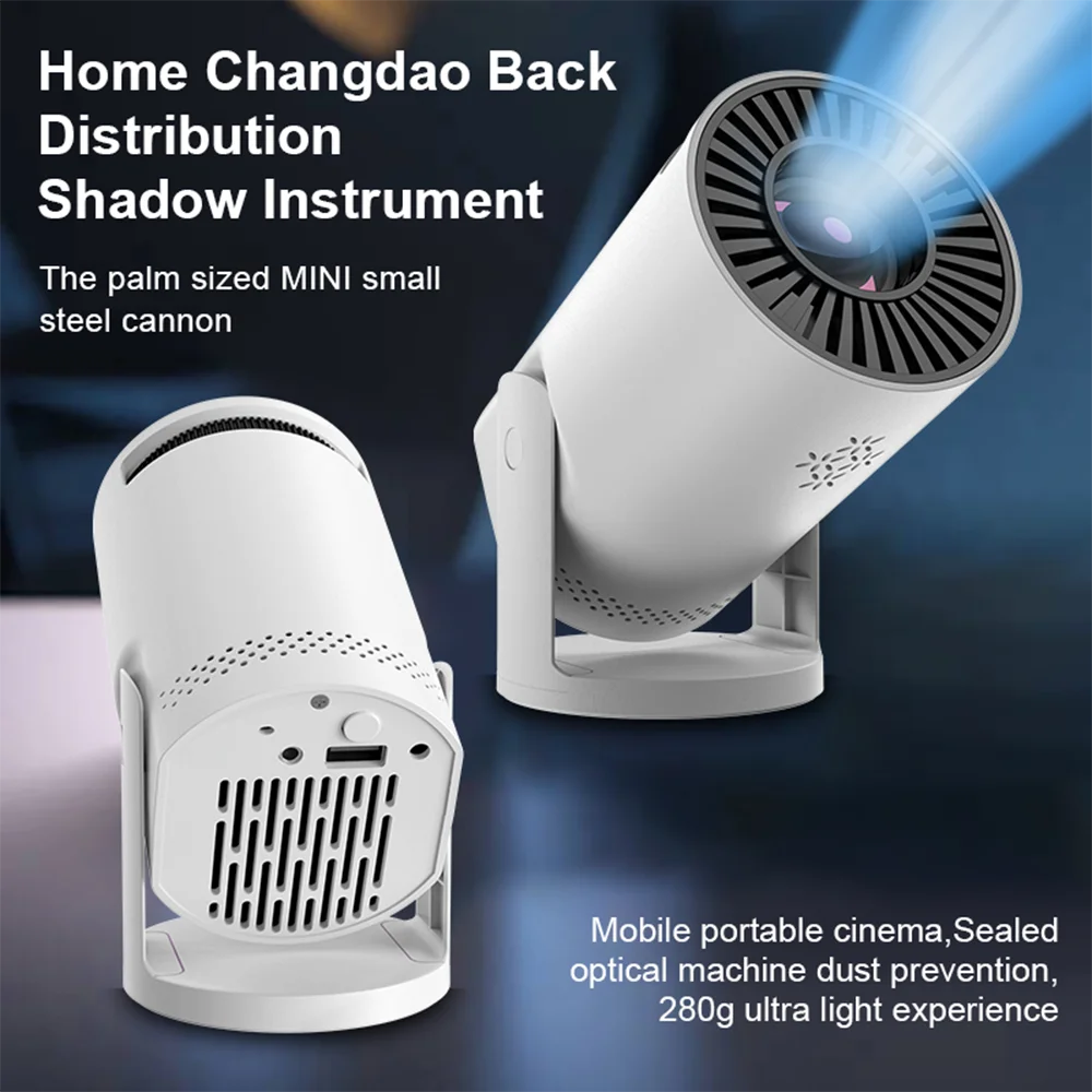 Portable Wi-Fi 6 Mini Projector with Rotating Stand product image 6