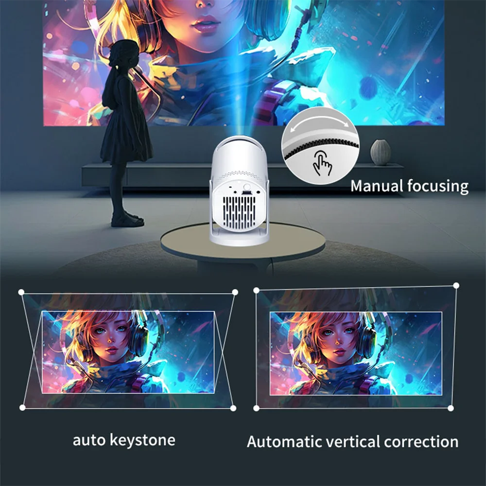 Portable Wi-Fi 6 Mini Projector with Rotating Stand product image 7