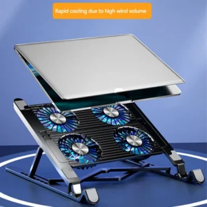 Foldable Laptop Cooling Stand with Four Fans
