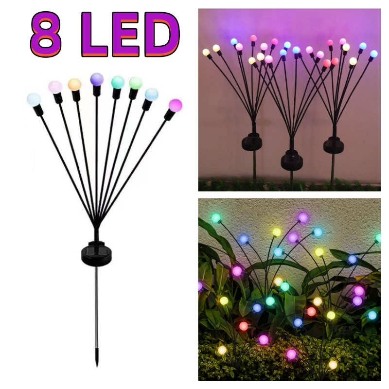 Solar Firefly Garden Lights with 6, 8 or 10 LEDs - Image 7