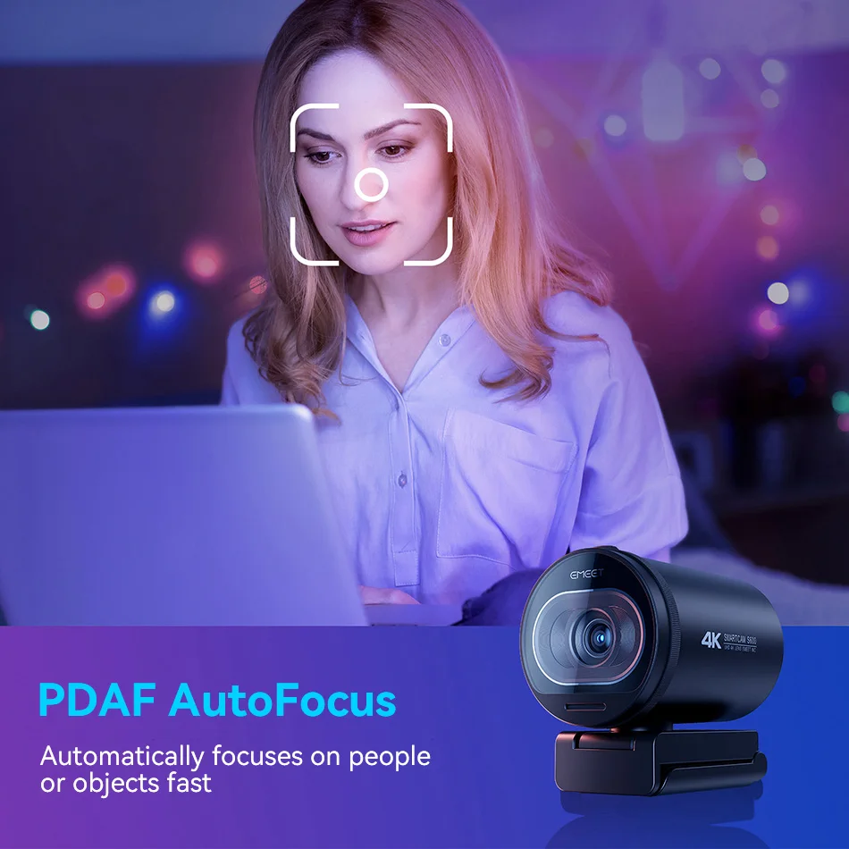 EMEET S600 4K Autofocus Webcam with Dual Microphones product image 6