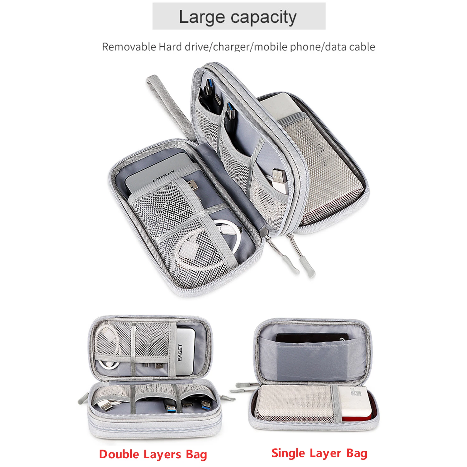 Portable Multi-Layer Cable Organiser Bag - Image 2