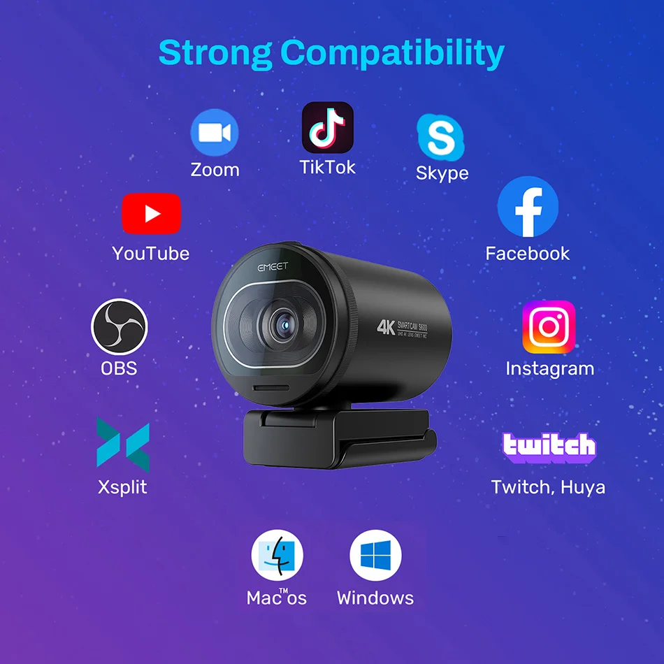EMEET S600 4K Autofocus Webcam with Dual Microphones product image 18