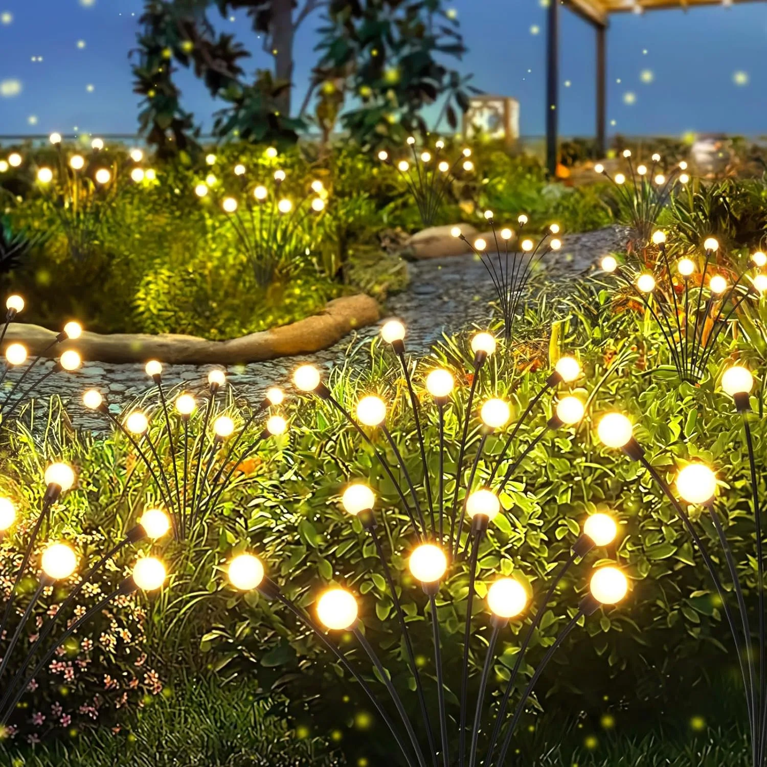 Solar Firefly Garden Lights with 6, 8 or 10 LEDs - Image 6