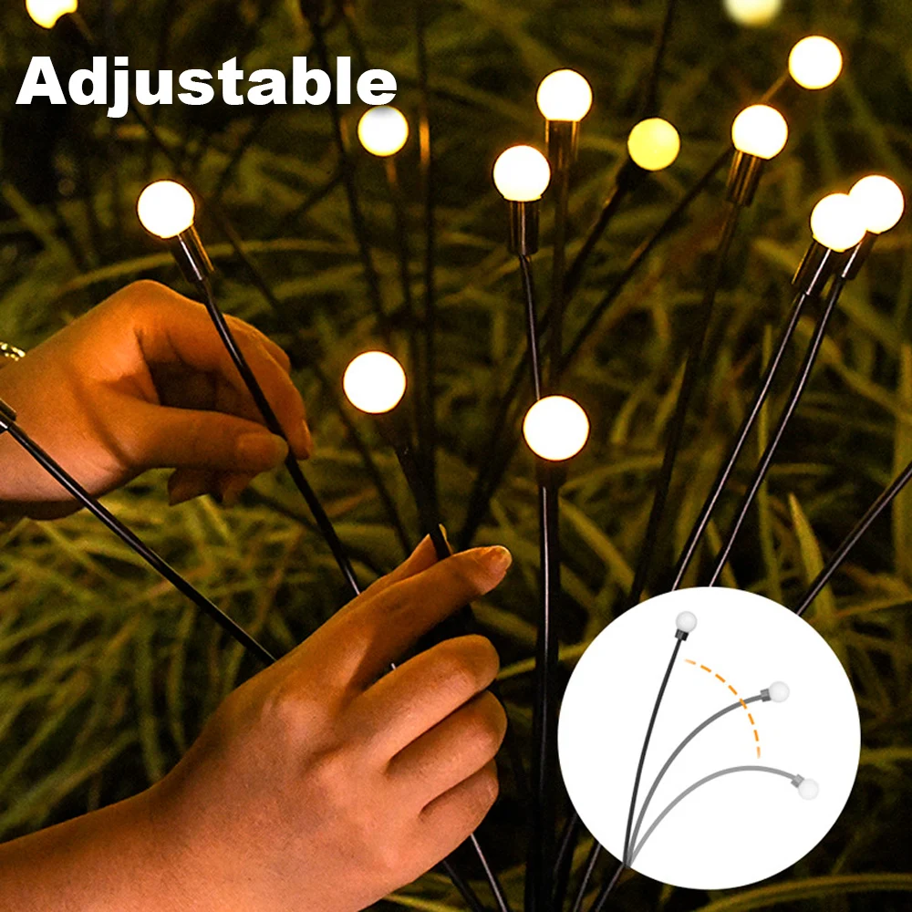 Solar Firefly Garden Lights with 6, 8 or 10 LEDs - Image 2