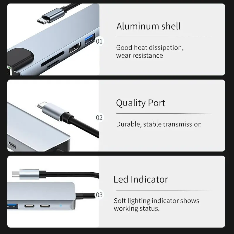 8-in-1 USB-C Hub with 4K HDMI, Ethernet and Card Reader product image 15