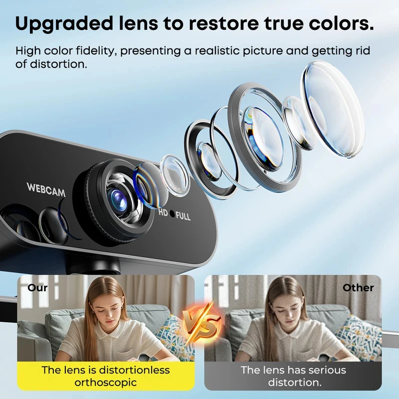 1080p USB Webcam with Microphone and Autofocus - Image 2