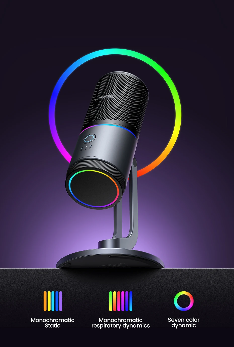 UGREEN CM769 USB-C RGB Condenser Microphone product image 12
