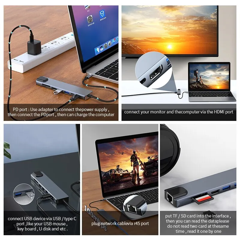 8-in-1 USB-C Hub with 4K HDMI, Ethernet and Card Reader product image 17