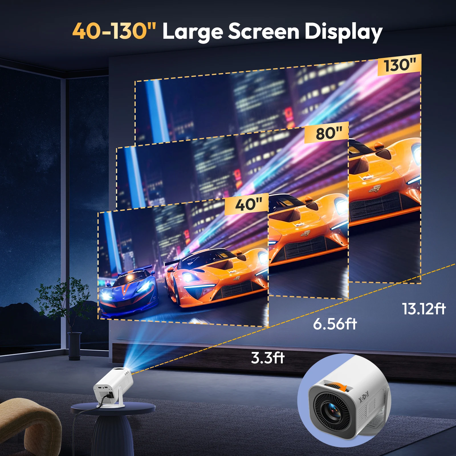 XGODY Gimbal 3 Pro Wi-Fi 6 Portable Projector - Image 6