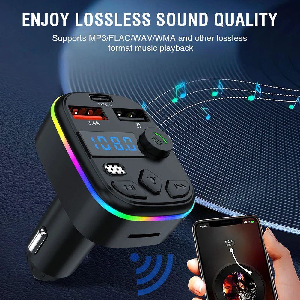 Bluetooth 5.3 Car FM Transmitter and Hands-Free Kit - Image 11