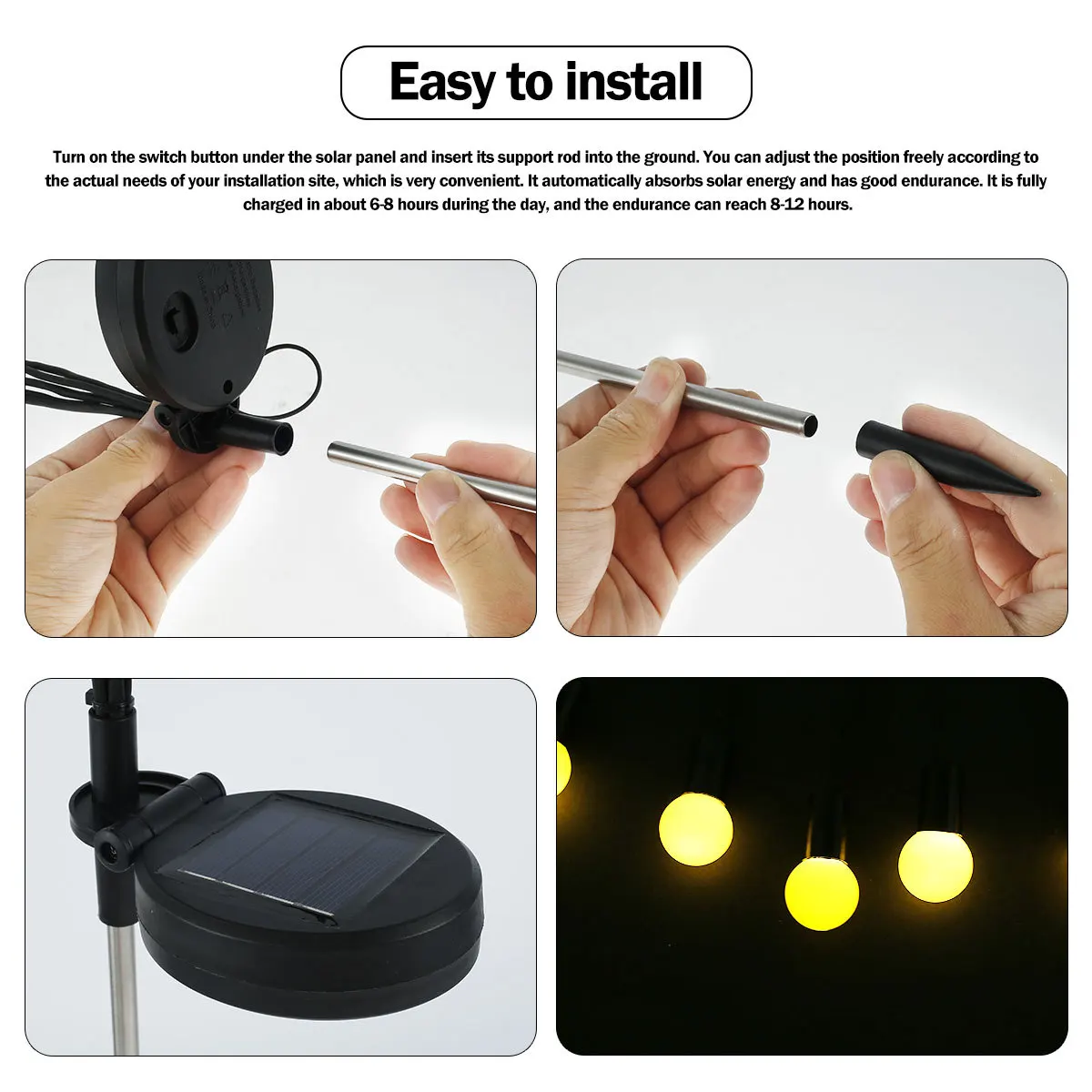 Solar Firefly Garden Lights with 6, 8 or 10 LEDs - Image 13