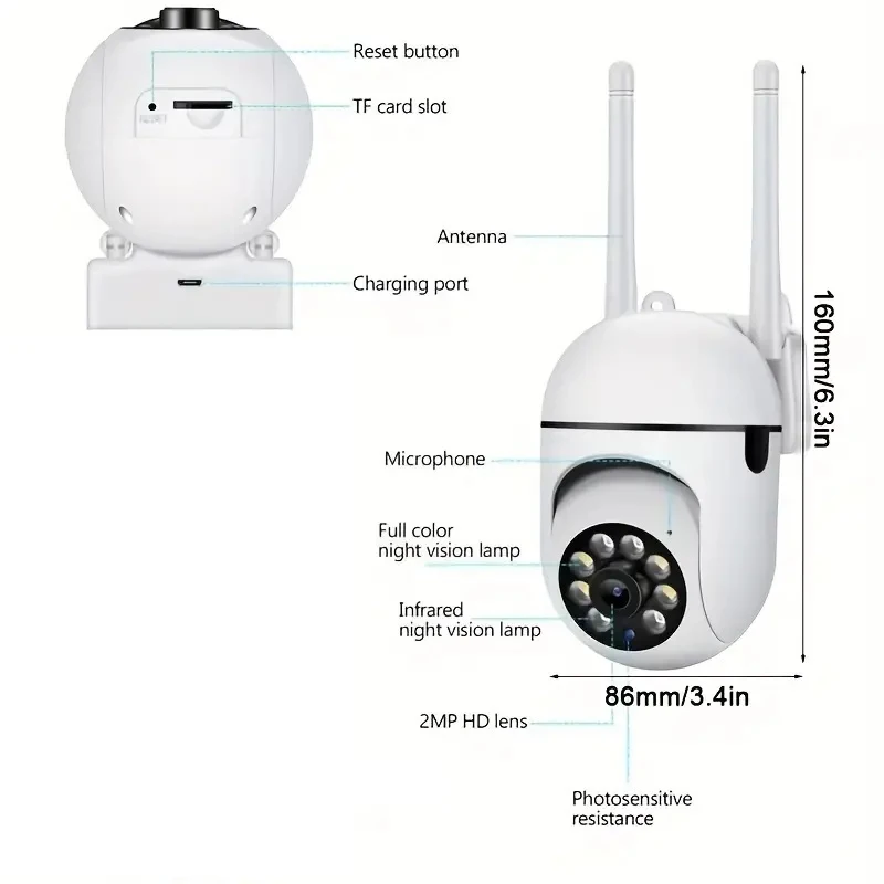 A7 3MP Wi-Fi Indoor Security Camera product image 5