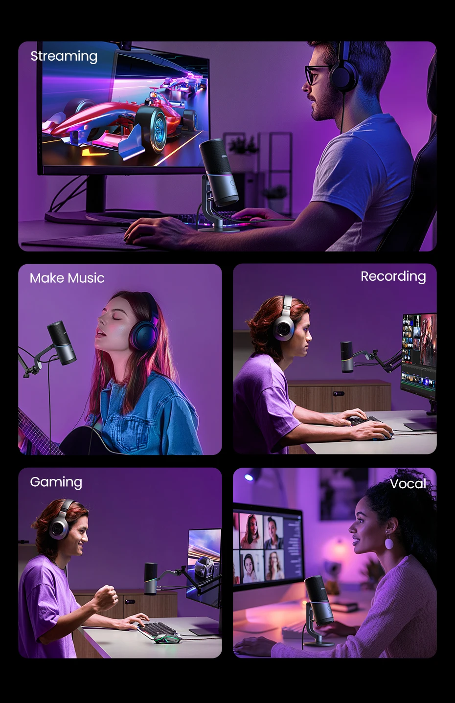 UGREEN CM769 USB-C RGB Condenser Microphone product image 21