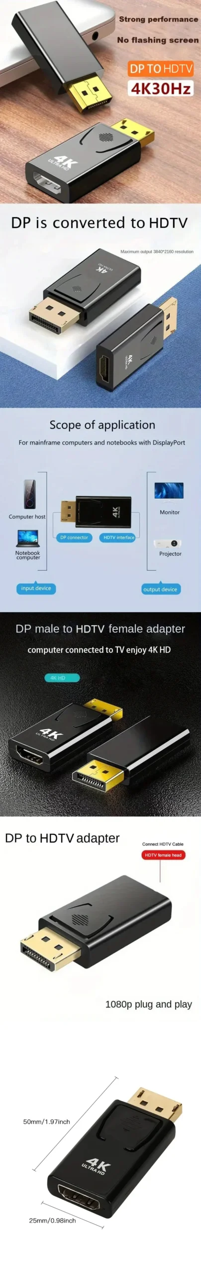 DisplayPort to HDMI Adapter up to 4K 60Hz - Image 10