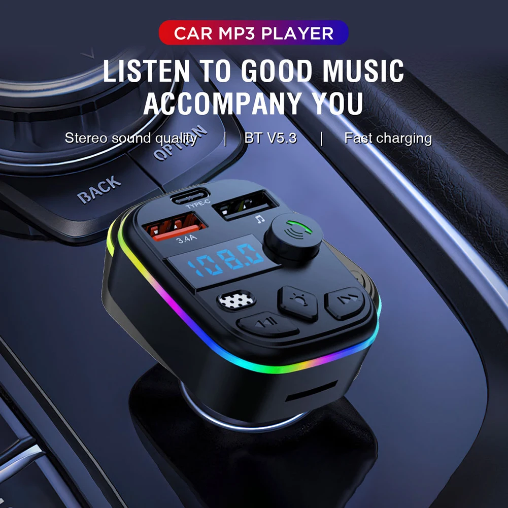 Bluetooth 5.3 Car FM Transmitter and Hands-Free Kit - Image 4