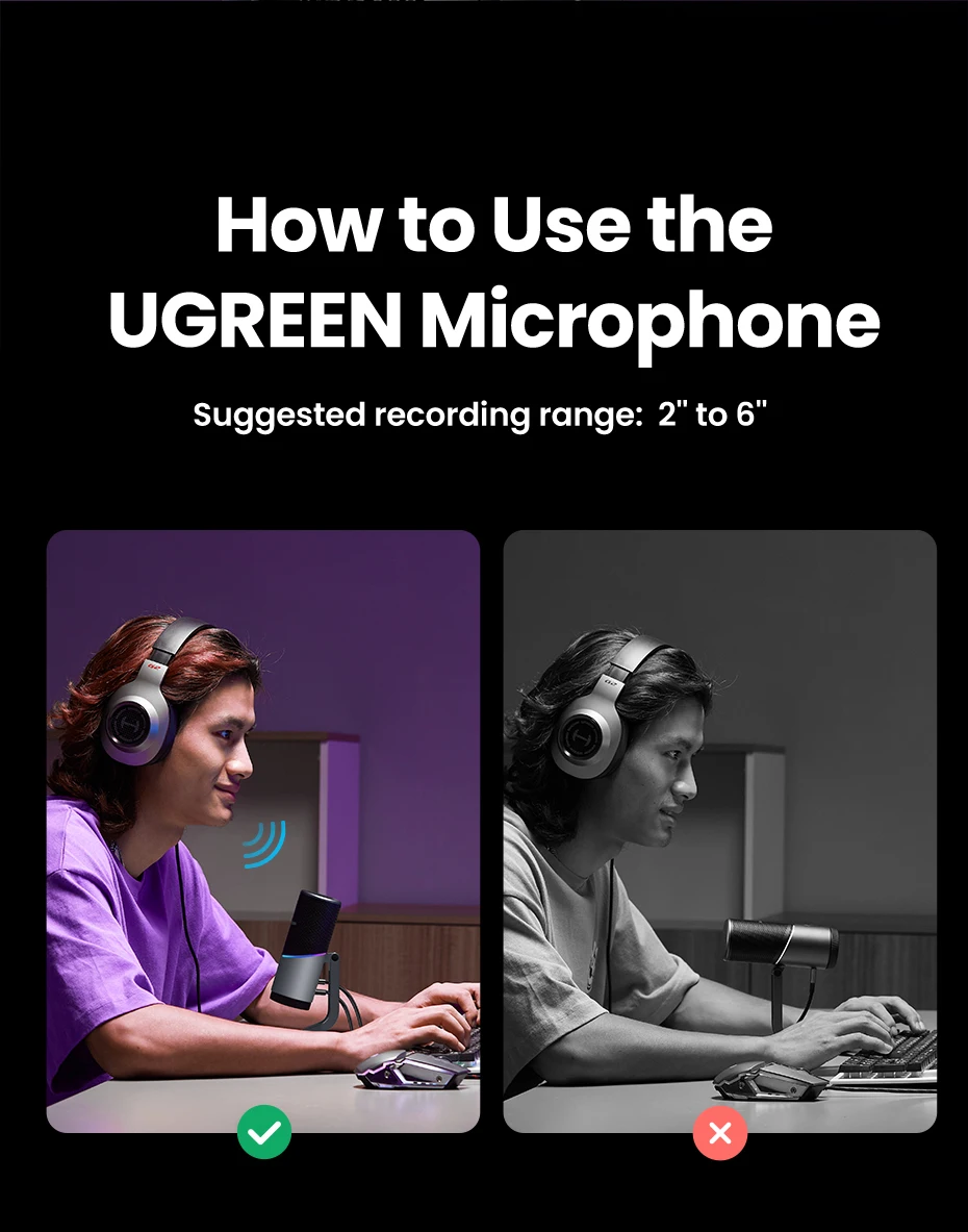 UGREEN CM769 USB-C RGB Condenser Microphone product image 19