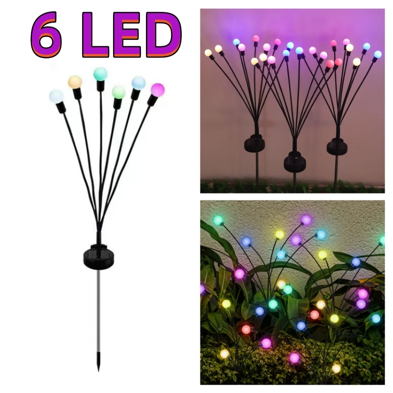 Solar Firefly Garden Lights with 6, 8 or 10 LEDs - Image 9