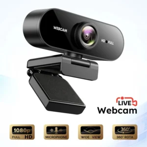 1080p USB Webcam with Microphone and Autofocus