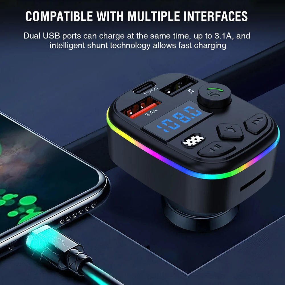 Bluetooth 5.3 Car FM Transmitter and Hands-Free Kit - Image 12