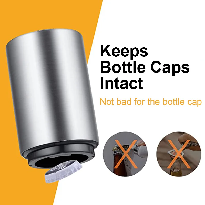 Push-Down Stainless-Steel Bottle Opener - Image 3