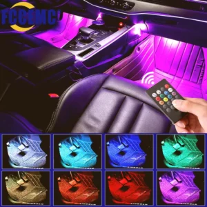 8-Colour RGB Car Interior Ambient Light Kit