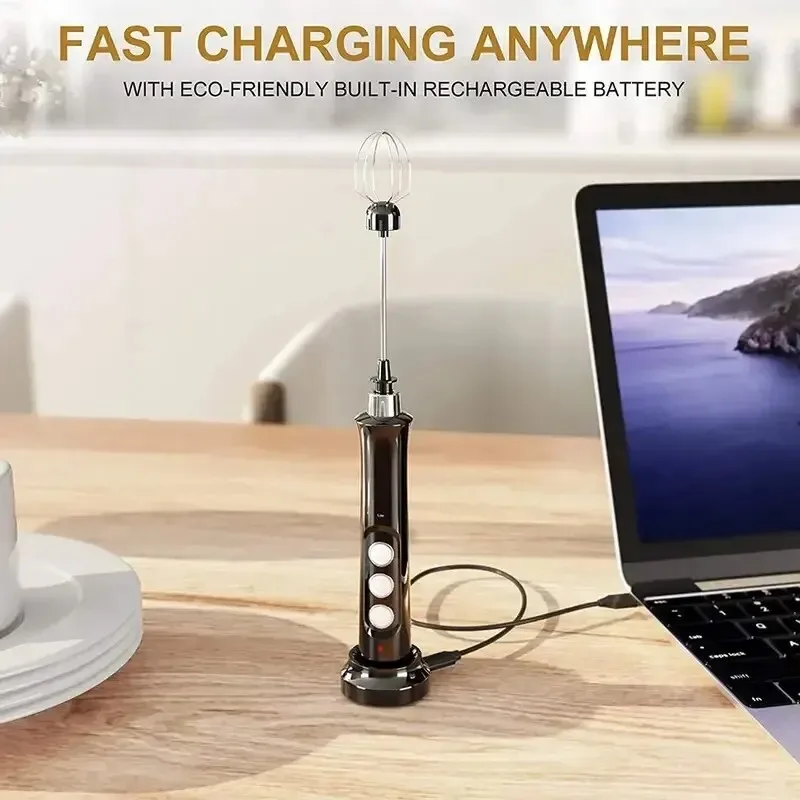 3-in-1 Rechargeable Handheld Milk Frother - Image 2