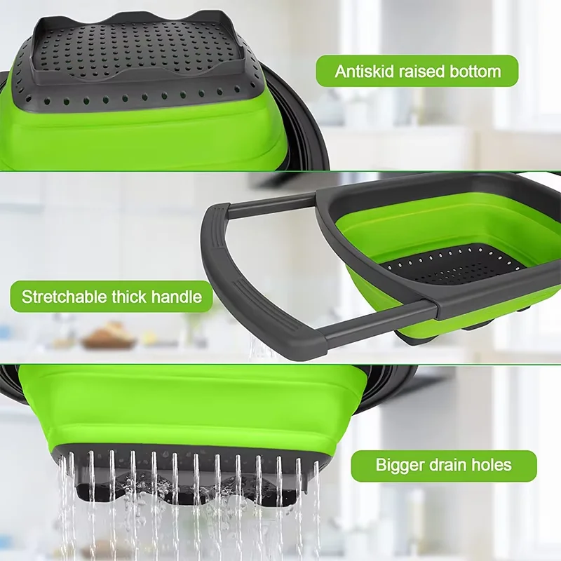 7-Quart Collapsible Over-Sink Colander - Image 5