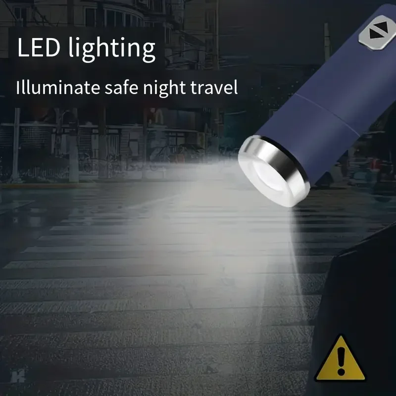 Automatic Reverse-Folding Umbrella with LED Light - Image 3