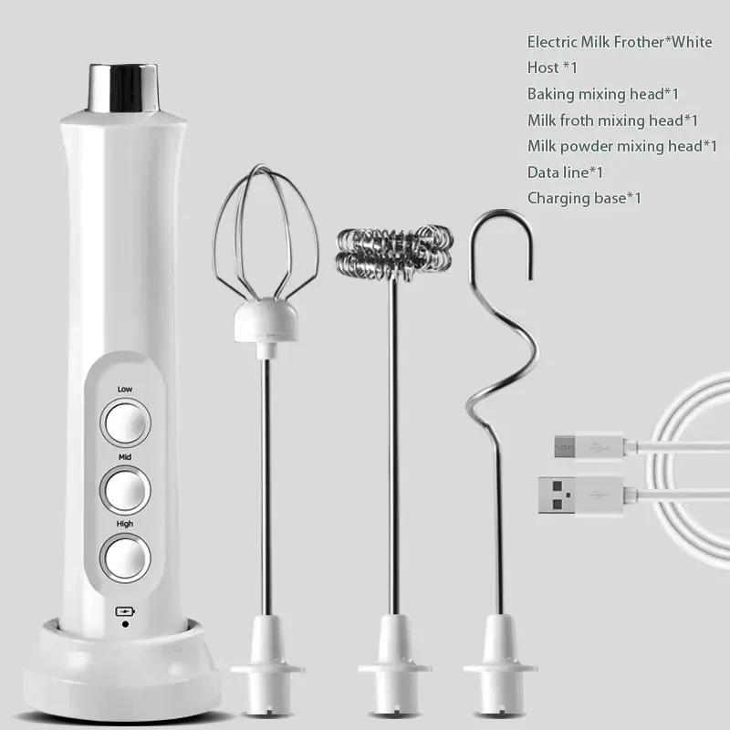 3-in-1 Rechargeable Handheld Milk Frother - Image 7