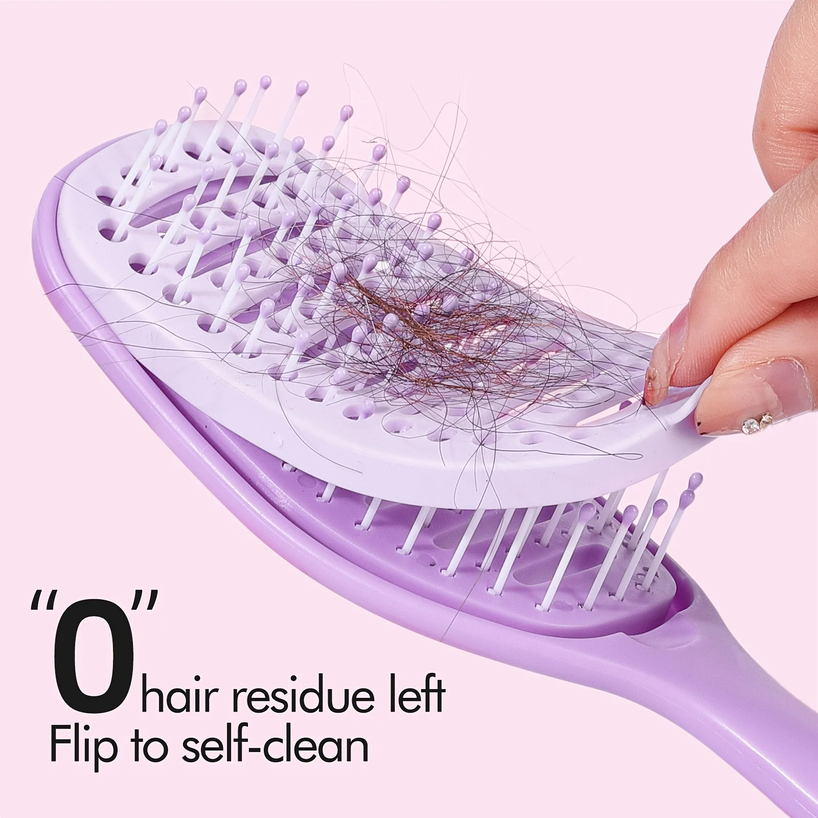 Self-Cleaning Retractable Hair Brush - Image 3