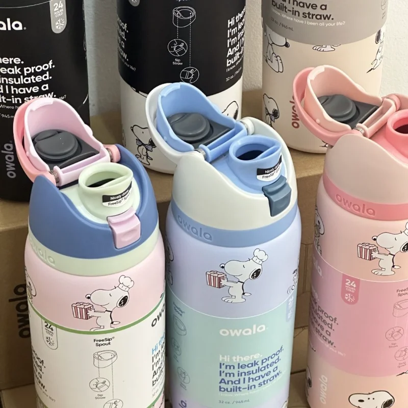 24oz Snoopy Stainless-Steel Insulated Water Bottle - Image 6