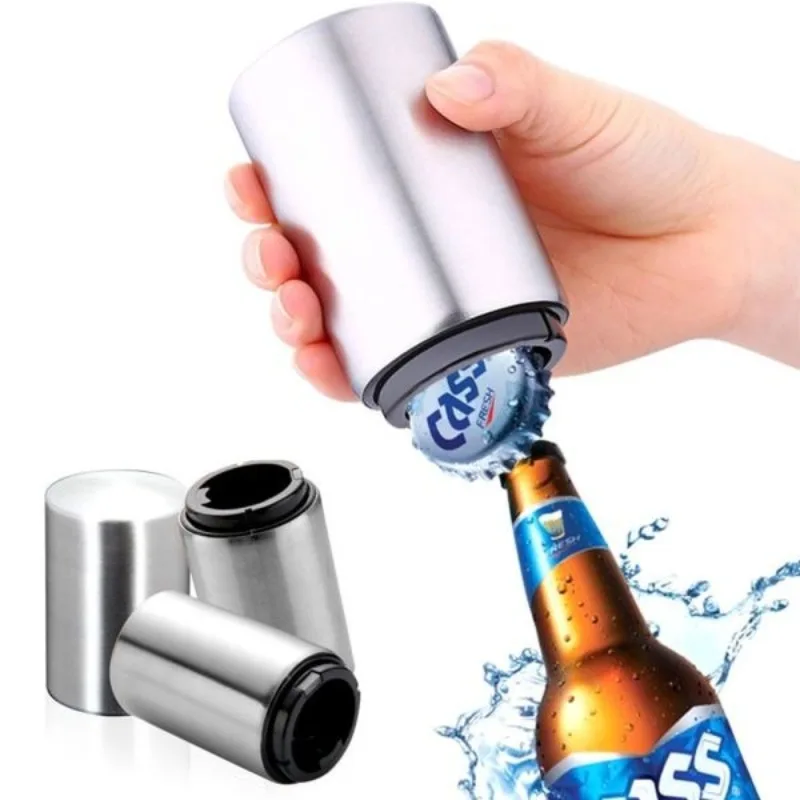 Push-Down Stainless-Steel Bottle Opener
