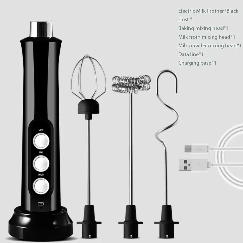 3-in-1 Rechargeable Handheld Milk Frother - Image 8