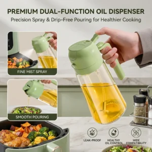 2-in-1 Olive Oil Dispenser and Sprayer