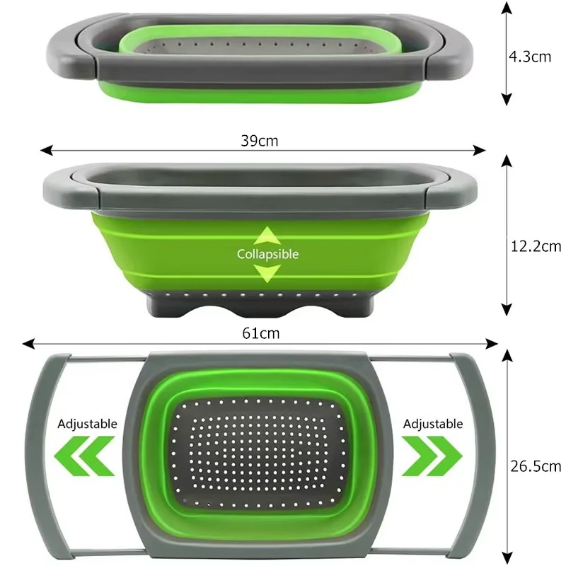 7-Quart Collapsible Over-Sink Colander - Image 3