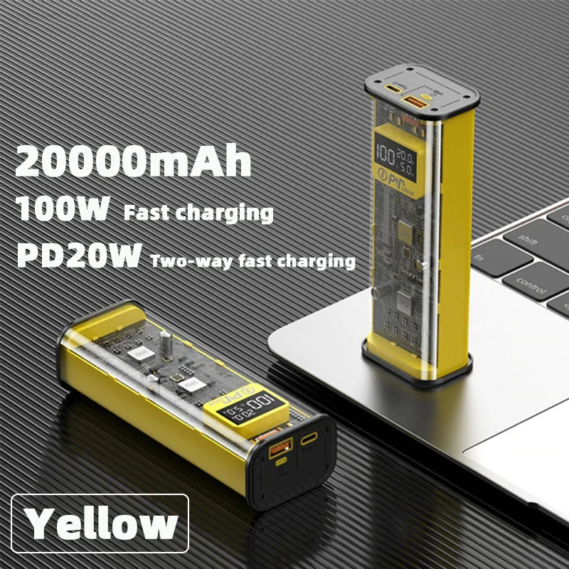 20,000mAh Transparent 100W Power Bank - Image 8