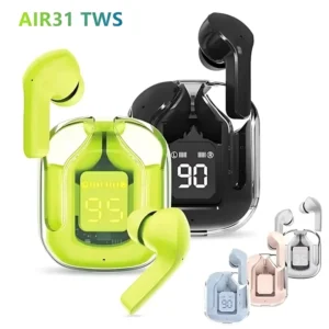 Transparent TWS Wireless Earbuds with LED Display