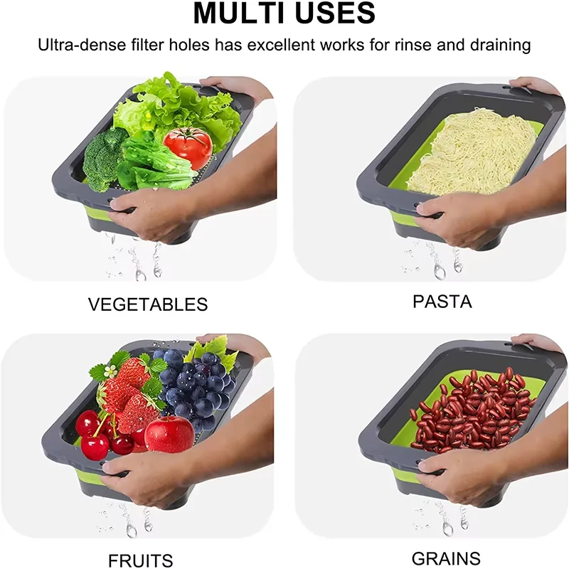 7-Quart Collapsible Over-Sink Colander - Image 4