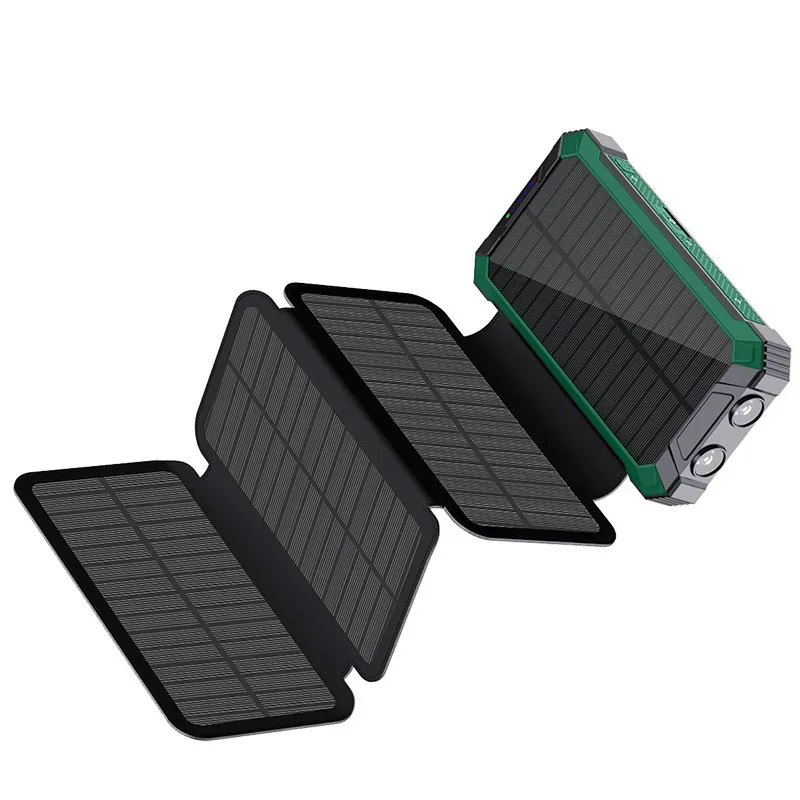 30,000mAh Solar Power Bank with Built-In Cables - Image 9
