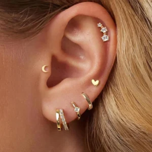 ZAKOL 6-Piece Gold Hoop and Stud Earring Set