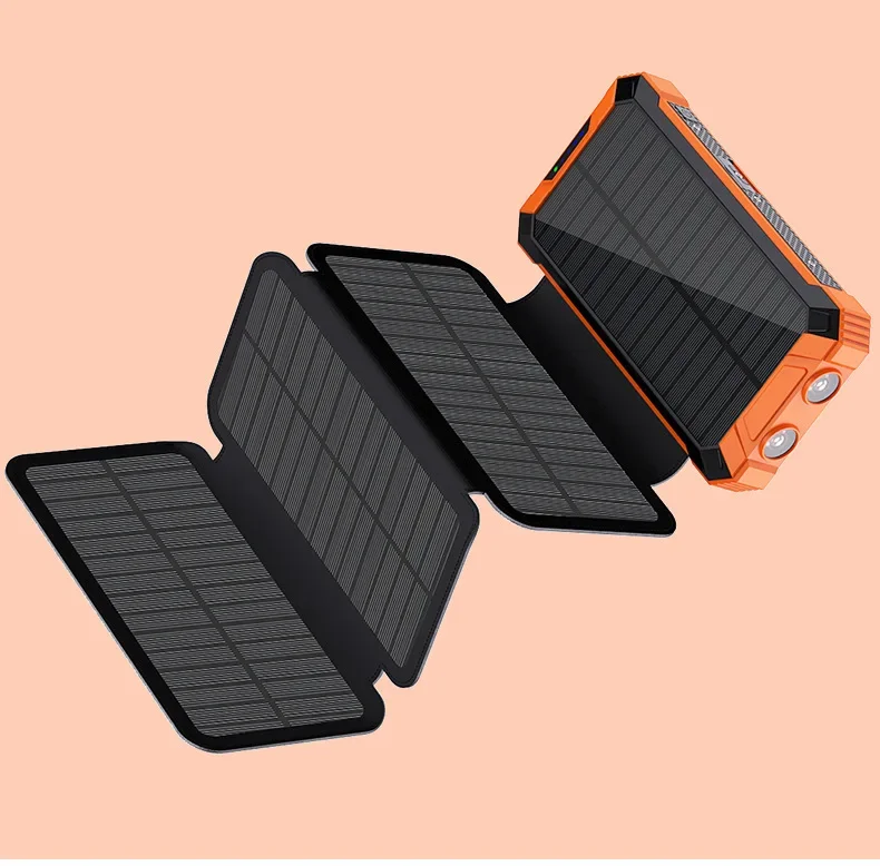 30,000mAh Solar Power Bank with Built-In Cables - Image 8