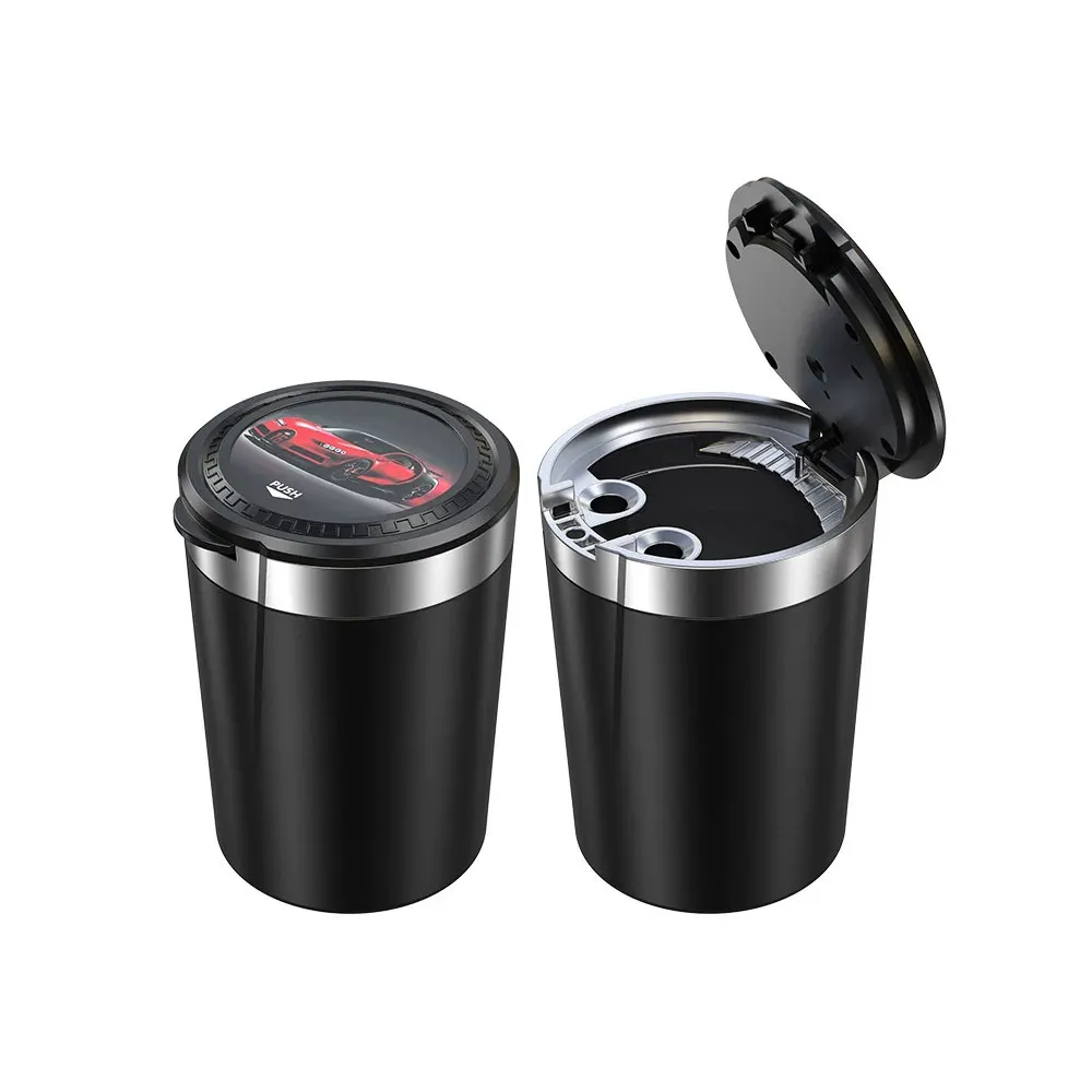 Portable LED Car Ashtray with Lid - Image 5