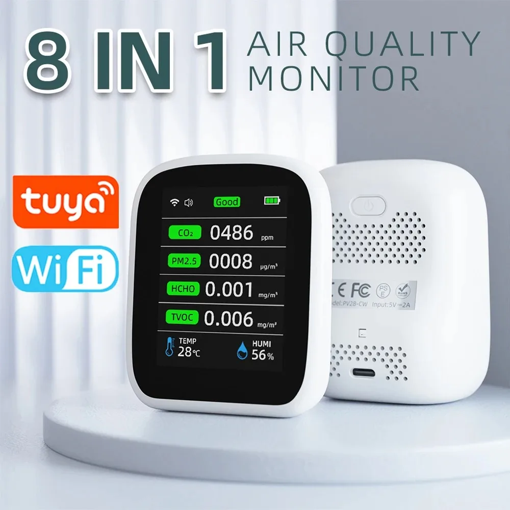 Tuya Wi-Fi 8-in-1 Air Quality Monitor - Image 2