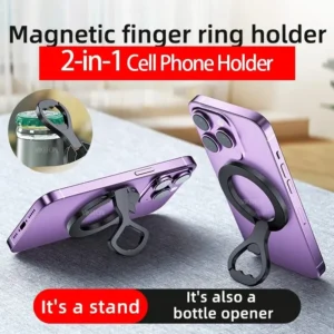 2-in-1 Magnetic Phone Ring Holder and Bottle Opener