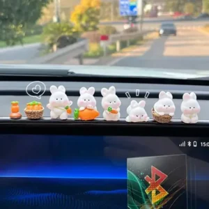 Cute Bunny Car Dashboard Ornament