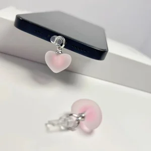 Heart-Shaped Phone Dust Plug Pendant