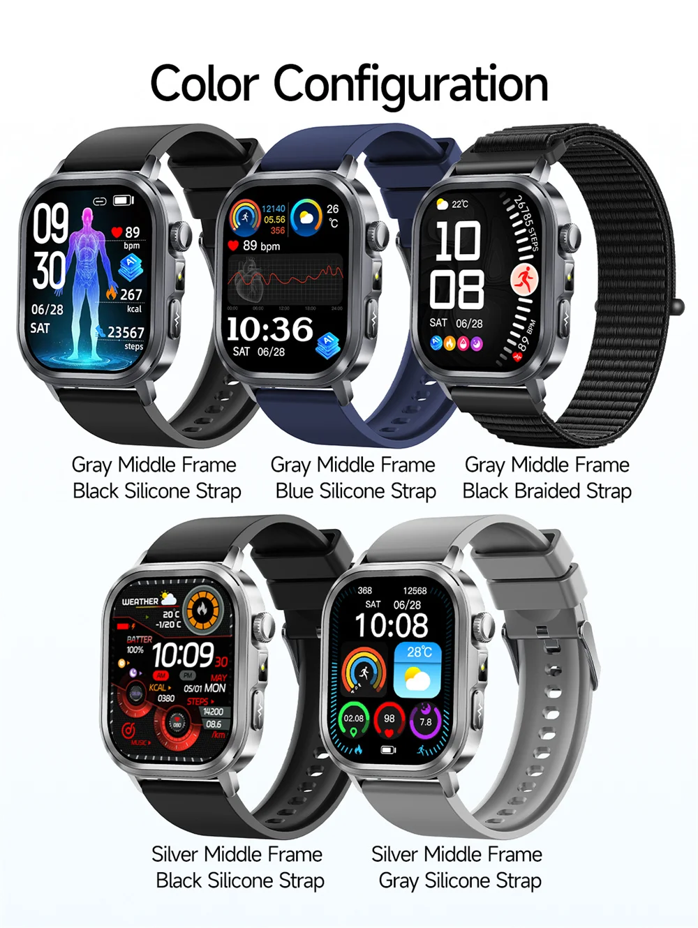 AMOLED ECG Smartwatch with Bluetooth Calling - Image 3