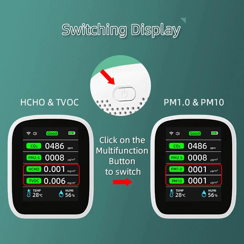 Tuya Wi-Fi 8-in-1 Air Quality Monitor - Image 5