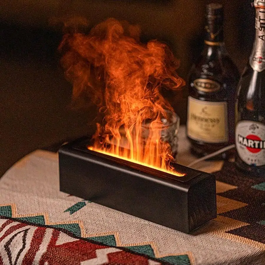 Flame-Effect Aroma Diffuser with 7-Colour Light - Image 3